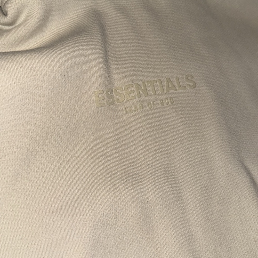 Essentials Cream Sweater Soft Textured Fabric - image 2